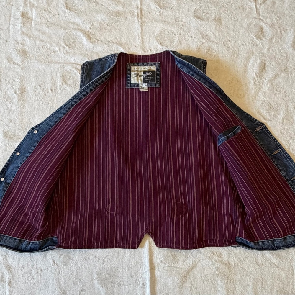 VINTAGE Wrangler OUTERWEAR Western Vest - Picture 3 of 6